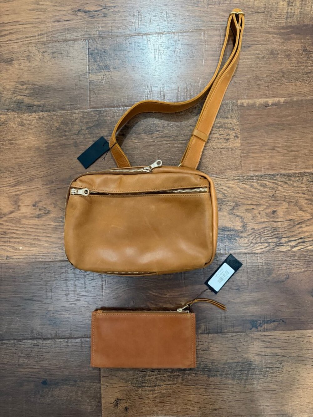 Parker Clay Bale Leather Sling Bag and Letty Bifold Slim Wallet - Rust Brown